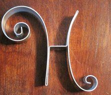 Hortense B. Hewitt Wedding Accessories Metal Scroll Cake Top, Letter M, 5-Inch Tall N12