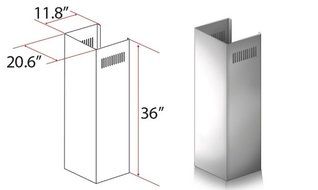 ZLINE 1-36 in. Chimney Extension for 9 ft. to 10 ft. Ceilings N4