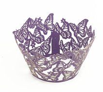 Yansanido 12 set pink Filigree Artistic Bake Little Vine Lace Laser Cut Cupcake Wrapper Cup Muffin Case Trays... N33