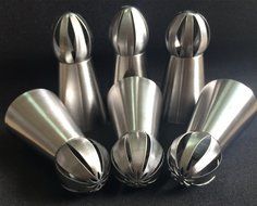 Misula 6PCS/Set New Design Ball Tips Sphere Nozzles Cream Stainless Steel Flower Torch Shape Icing Piping Nozzles... N4