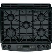 GE JGS750DEFBB 30" Black Gas Slide-In Sealed Burner Range - Convection N2