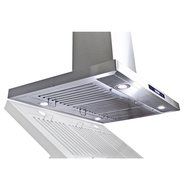 Golden Vantage Stainless Steel 36" Euro Style Island Mount Range Hood LCD Screen GV-GL-9002-36 N2