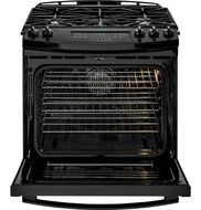 GE JGS750DEFBB 30" Black Gas Slide-In Sealed Burner Range - Convection N5