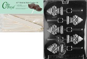 Cybrtrayd J067 Fire Hydrant Lolly Chocolate Candy Mold with Exclusive Cybrtrayd Copyrighted Chocolate Molding... N10