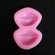 Generic Silicone 3D Lips Shape Silicone Mold for Fondant Cake Mold Bakware Tools Soap Sugar Tool N3