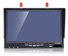 EastVita 7 inch 5.8G RX-LCD5802 display highlighting the built-in battery double receiving monitor
