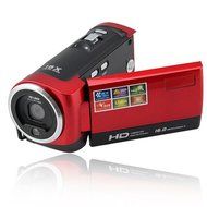 Hitech 16mp Digital Video Camcorder with 16x Zoom and 2.7-Inch TFT LCD Screen Bundle with Silicon Bracelet (Red) N4