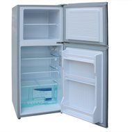 122L 2-Door Ice Cream Top Freezer Beer Soda Beverages Refrigerator Cooler Home Apartment Size Compact Vertical... N2