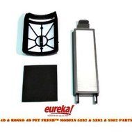 Eureka DCF-15 Dust Cup Filter and Exhaust HEPA Kit Eureka Boss 4D and Pet Fresh Models 5892, 5893, 5902.