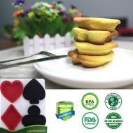 Cupcake Mold,Silicone Bakeware Set,Silivo 4 Pack Baking Set Poker Shaped 3.15"*4.15"*1" Deep Non-stick Silicone... N3
