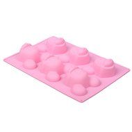 Ebake Reusable Cartoon Silicone Mold for Cake, Chocolate, Jelly, Candy and Ice cubes (Kitty, Pink) N2