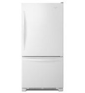 Whirlpool WRB329DMBW 18.5 Cu. Ft. White Bottom Freezer Refrigerator - Energy Star N3