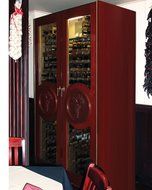 Concord 700-Model White Oak Wine Cabinet with 2 Glass Doors by Vinotemp N2