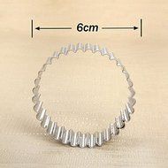 Sher Curve Edge Round Shape Cookie Cutters Fruit Cut Molds Stainless Steel N2