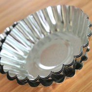 Smartkitch 100 Pcs Egg Tart Aluminum Cake Cups Tart Pudding Jello Mold Mould
