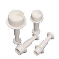 SODIAL(R) 4pcs Round Circle Cake Biscuit Cookies Mold Cutter Plunger Fondant Sugar craft Icing Decorating N4