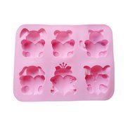 chichic 6 Cavities Animal Heart-Shaped Love Silicone Cake Baking Mold Handmade Soap Molds Cake Pan Muffin Cups... N2