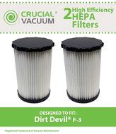 2 Dirt Devil F3 Washable &amp; Reusable HEPA Filters; Compare to Dirt Devil F-3 Part # 3-250435-001 (3250435001);... N3