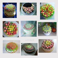 Russian Piping Tips Set | Reusable Cake Decorating Icing Supplies | 10 Disposable Large Frosting Pastry Bags &amp;... N6