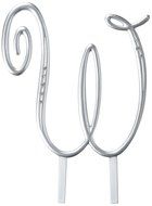 Lillian Rose Rhinestone, Monogrammed Letter W, 5.5-Inch, Silver