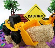15 Piece CONSTRUCTION TRUCKS Themed Birthday Cake Topper Featuring Heavy Duty Equipment Vehicles and Decorative... N3