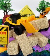 15 Piece CONSTRUCTION TRUCKS Themed Birthday Cake Topper Featuring Heavy Duty Equipment Vehicles and Decorative... N4
