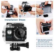 Sports Camera, Levin Action Camera 2.0 Inch 170 Degree Ultra-wide Angle Lens Full HD 1080p 12MP WiFi Remote Control... N6