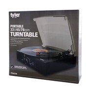 Tyler Belt-Drive 3-Speed Stereo Turntable with Built in Speakers, Speed Adjustment, FM Radio, and RCA Output,... N2