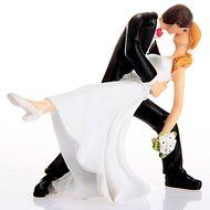 GSPORT Wedding Cake Toppers Bride and Groom Resin Dolls Wedding Decoration 20 pieces Design (K) N46