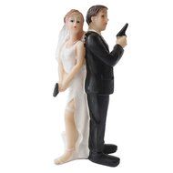 GSPORT Wedding Cake Toppers Bride and Groom Resin Dolls Wedding Decoration 20 pieces Design (K) N49