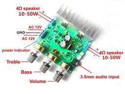 Qianson TDA2030A 2.0 Channel 30W+30W Hifi Stereo Audio Power Amplifier 15W x2 8&Omega; 30W X2 4&Omega; Amp Board Fit for MP3...