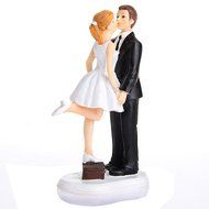 GSPORT Wedding Cake Toppers Bride and Groom Resin Dolls Wedding Decoration 20 pieces Design (K) N56