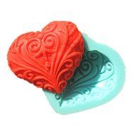 Sher Lace Heart-Shaped Soap Mold Fondant Cake Molds Chocolate Mould For The Kitchen Baking Sugar Cake Decoration...