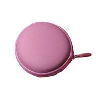 DZT1968&reg; Storage Case Bag for Earphone Headphone SD TF Cards Colourful Portable Mini Round Hard (Pink)