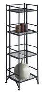 Convenience Concepts Designs-2-Go 3-Tier Folding Metal Corner Shelf, White N6