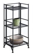 Convenience Concepts Designs-2-Go 3-Tier Folding Metal Corner Shelf, White N9