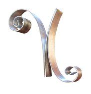 Hortense B. Hewitt Wedding Accessories Metal Scroll Cake Top, Letter M, 5-Inch Tall N14