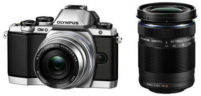 OLYMPUS MIRRORLESS OM-D E-M10 Double-Zoom Kit Silver OM-D E-M10 DZKIT SLV - International Version (No Warranty)
