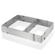 KALREDE Stainless Steel Adjustable Rectangle Mousse Cake Ring Molds Baking Tools N6