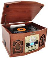 Pyle PTCDS7UBTB Bluetooth Turntable, Retro Vintage Classic Style Vinyl Record Player with Vinyl-to-MP3 Recording... N2