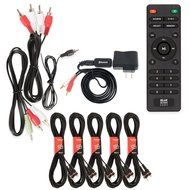 Blue Octave B51 Home Theater 5.1 Powered FM Speaker System USB Bluetooth and 5 Extension Cables N2