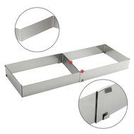 KALREDE Stainless Steel Adjustable Rectangle Mousse Cake Ring Molds Baking Tools N7