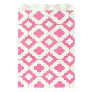 Wrapables 25 Count Clover Print Party Treat Bags, Aqua N3