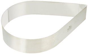 Fat Daddio's Stainless Steel Drop Cake and Pastry Ring, 10 x 7 x 2 N2