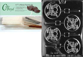 Cybrtrayd J071 Drum Lolly Jobs Chocolate Candy Mold N8