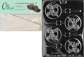 Cybrtrayd J071 Drum Lolly Jobs Chocolate Candy Mold N9