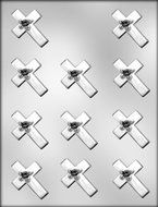 CK Products 2" Cross W/Flower Choc Mold
