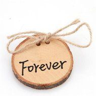 OrliverHL Wooden Rustic Forever Wedding Party Ring Pillow Cushion Rings Bearer Holder N4