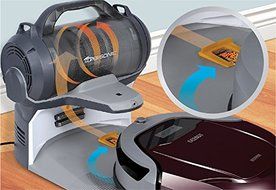 Ecovacs D79 Robotics Deebot Self-Emptying Multi-Surface Floor Vacuum Robot &amp; 3D Cleaning System, Burgundy N3