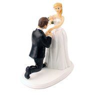 GSPORT Wedding Cake Toppers Bride and Groom Resin Dolls Wedding Decoration 20 pieces Design (K) N67